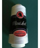 New WHITE MAXILOCK Overlock Serger Polyester Thread All Purpose 3,000 yd... - £7.00 GBP