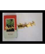 Hallmark Keepsake Shiny Sleigh Brass Ornament 1988 IOB - $181.44 MXN