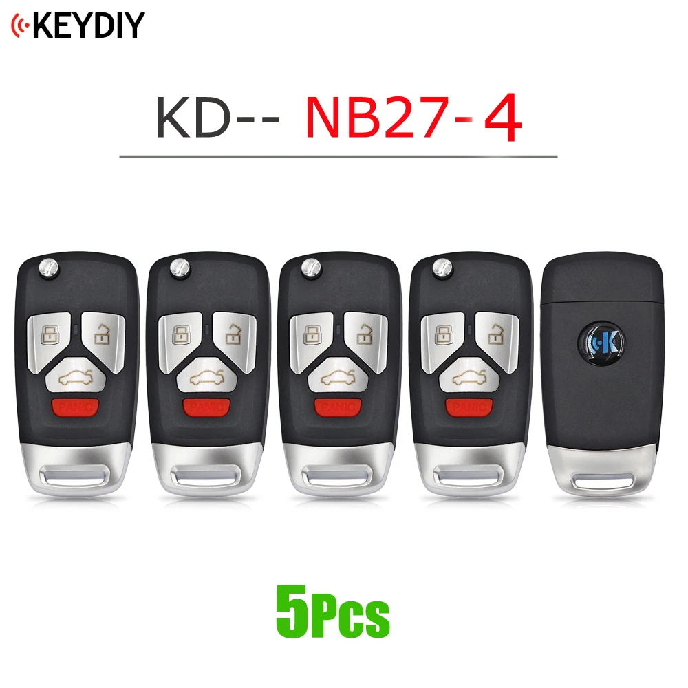 KEYDIY 5PCS, NB27-4 Multi-functional Universal Remote Key for KD900 URG200 KD-X2 - £150.20 GBP