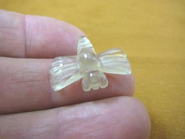 (Y-DRAG-508) 1&quot; tan Agate flying Dragonfly gemstone FIGURINE gem carving... - $8.59