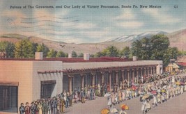 Palace of the Governors Our Lady of Victory Procession Santa Fe NM Postcard C58 - £2.42 GBP