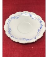 Johnson Brothers Blue Leaf Scalloped w/ Bands Gold Trim England - Saucer... - £11.80 GBP