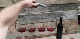 Barrel ring Wine 4 Glass Flight - Tuhi - Made from retired California wine barre - £63.14 GBP