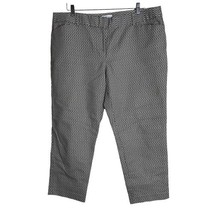 Liz Clairborne Emma Ankle Pants Women&#39;s Size 18 Geometric Biege Ivory Black - $342.71 MXN