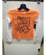NIKE GIRL&#39;S ORANGE L/S  TEE T-SHIRT NIKE SINCE 72 CLOUD LETTERS ON CHEST... - $342.49 MXN