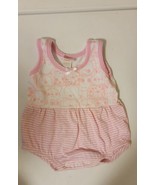 VTG 80s Buster Brown Baby Girls White Pink Striped Bubble Romper Size 3 ... - $28.04 CAD