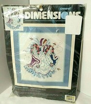 Vintage Crewel Kit WINTER ANGEL Dimensions by Laine Gordon SEALED Flower... - $43.51