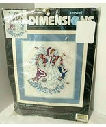 Vintage Crewel Kit WINTER ANGEL Dimensions by Laine Gordon SEALED Flower... - £34.23 GBP