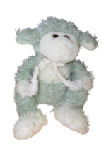 Animal Adventure 2000 Plush sheep lamb rope bow tie bean bottom green blue gray - $14.84