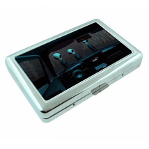 Vintage Alien Abduction D7 Silver Metal Cigarette Case RFID Protection Wallet - £13.48 GBP