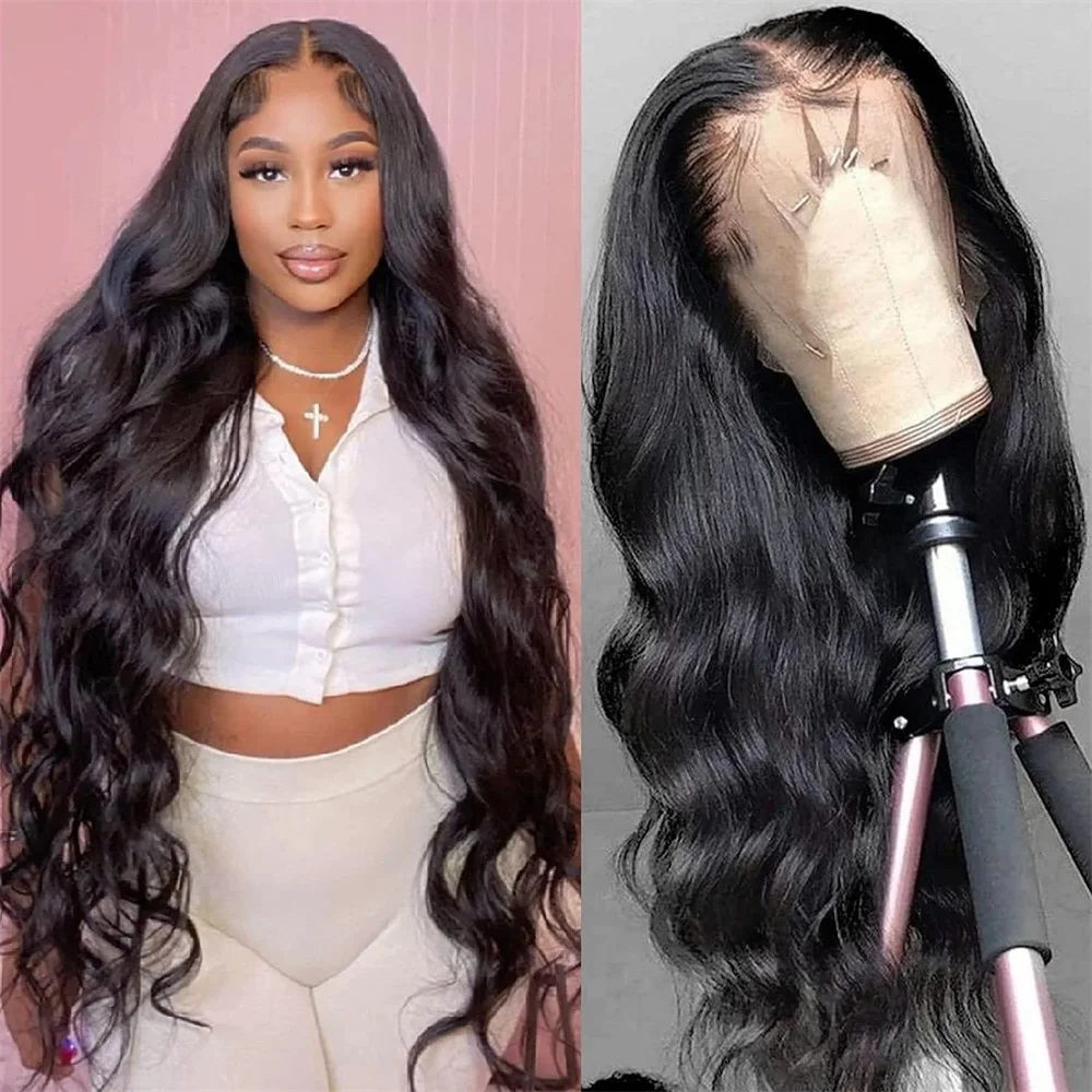 13x4 13x6 HD Transparent Body Wave Lace Front Human Hair Wigs For Women P - £76.63 GBP+