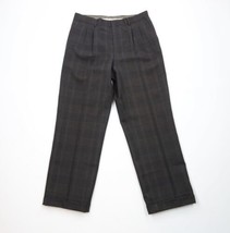 Vintage 90s Streetwear Mens 32x30 Wool Pleated Cuffed Wide Leg Chino Pan... - $89.05