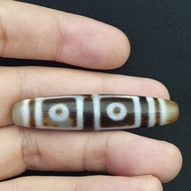 Agata cinese tibetana rari modelli 4 occhielli dzi amuleto perlina - €63,86 EUR
