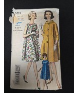 Vogue Sewing Pattern #5513 Dress Coat Size 10 Bust 31 Hip 33 1960s Vintage - $182.01 MXN