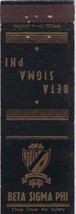 Matchbook Cover Beta Sigma Phi  - £1.63 GBP