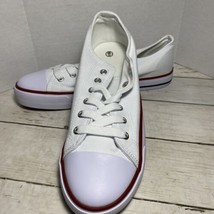 White Canvas Sneakers Size 11 - $9.89