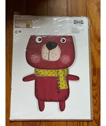 Ikea Poster of Edelvik Red Bear w Scarf Ready to Frame for Kids Room – 12 x - £7.51 GBP