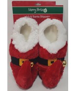 Merry Brite Adult Unisex Santa Slippers W/ Bells, Red Size M(7-8) - $488.03 MXN