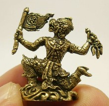 lord Hanuman raise war flag Thai miniature mini amulet monkey king muaythai muay - £23.51 GBP