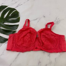 Torrid Curve Lace Underwire Bra Size 46 C Coral Pink Full Coverage - $462.00 MXN
