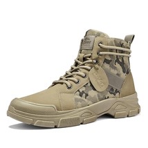 New Camo Boots Men Waterproof Military Outdoor Combat Shoes Trekking Sneakers Ma - £43.15 GBP