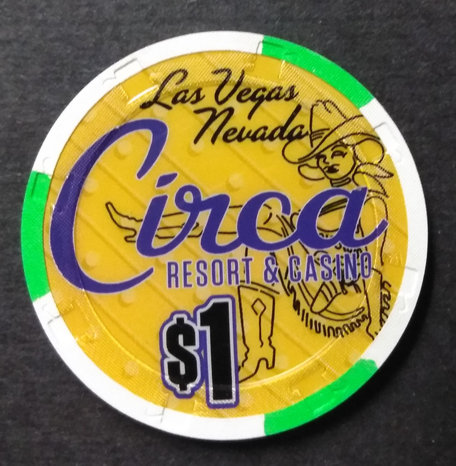 Circa Resort Casino Las Vegas Nevada $1 Casino Chips Opening Night 10/28 Mint  - $4.95