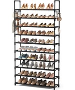 Vtrin 10 Tiers Shoe Rack Tall Large Capacity 50 Pairs Wide Shoe Organize... - $37.94