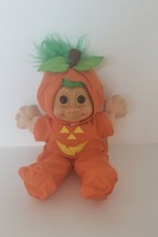 Vintage Russ Berrie Troll Kidz Pumpkin Halloween Costume Plush 12" Doll 3858 - $21.99