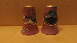 Japanese Moriage Dragonware Porcelain Salt &amp; Pepper Shakers - £22.73 GBP