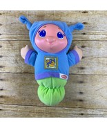 Playskool Lullaby Gloworm 2005 Bug Toy Light Up Green Blue Shirt 6 Songs... - $17.53 CAD