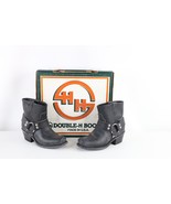 NOS Vtg 80s Womens 6 Leather Pull On Motorcycle Moto Engineer Boots Blac... - $218.42 CAD
