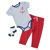 Baby Boy (24 months) Quiltex 3pc. Anchors Set with socks, Tagged $22 - £8.69 GBP