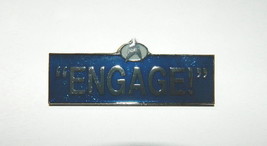 Star Trek: The Next Generation Picard Phrase &quot;Engage&quot; Enamel Metal Pin 1993 NEW - £6.26 GBP