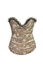 Agent Provocateur Womens Corset Elegant Embroidered Brown Size S - £232.94 GBP