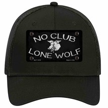 No Club Lone Wolf Novelty Black Mesh License Plate Hat - £23.14 GBP