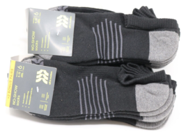 All in Motion No Show Socks Men&#39;s Black Gray 6-12 Breathable 14 Pair Performance - $27.70