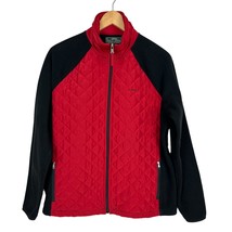 Lauren Ralph Lauren Active Jacket Womens Large Black Red Full Zip Quilte... - $28.88
