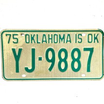 1975 United States Oklahoma Oklahoma County Passenger License Plate YJ-9887 - £14.72 GBP