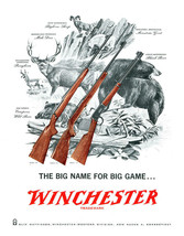 Winchester Big Game Ammunition Ammo Firearms Guns Hunt Décor Metal Tin Sign - $15.83