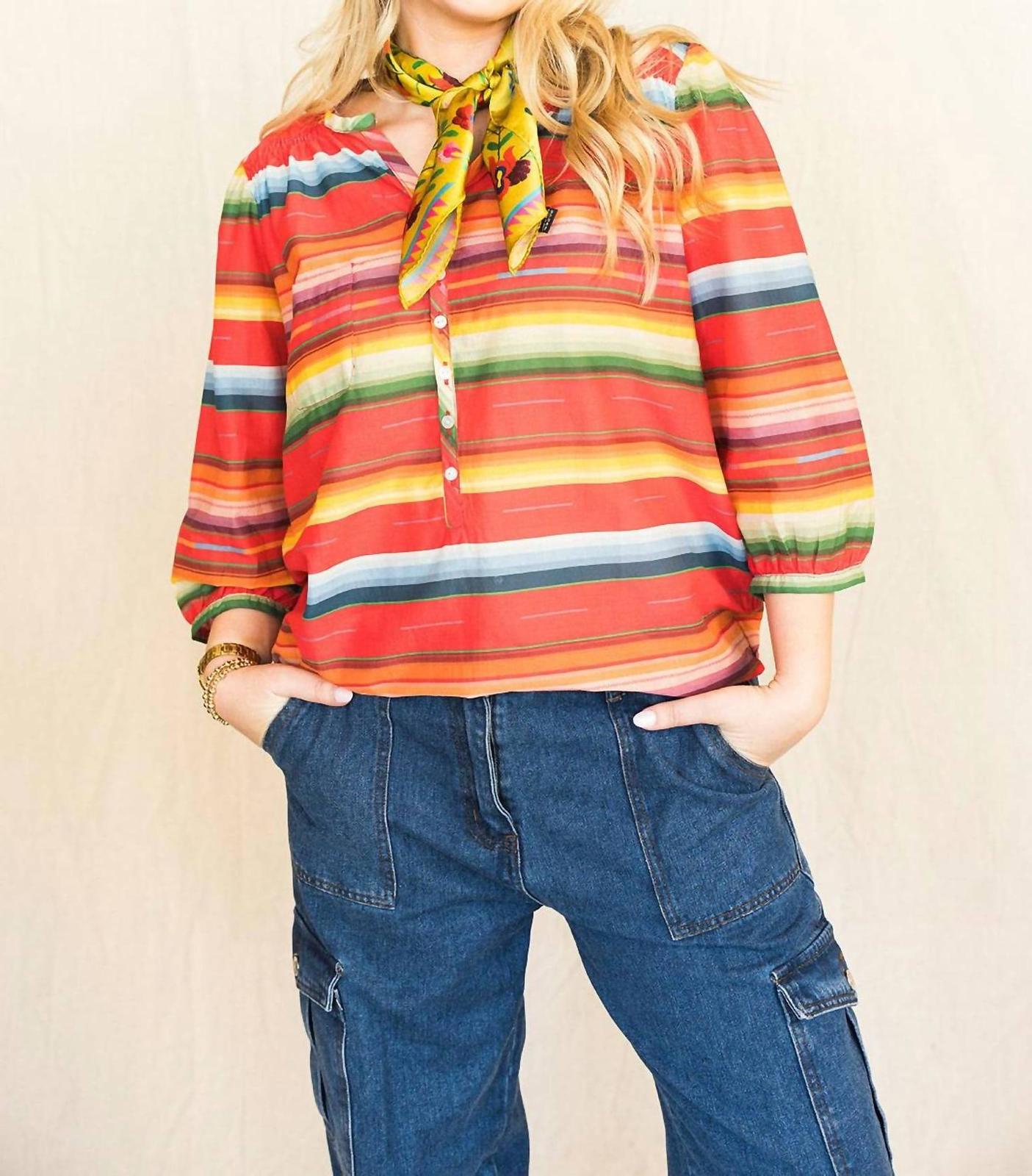 Tasha Polizzi Serape Blouse Red Multi - $99.00
