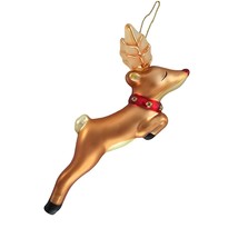 Pottery Barn Reindeer Rudolph Ornament Blown Glass Christmas - £55.30 GBP