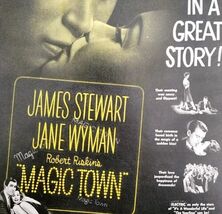 1947 Magic Town Movie Advertisement Jimmy Stewart Jane Wyman Riskin DWPP21 - $29.99