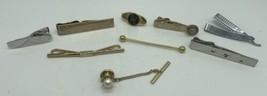 Men’s Misc Vintage Jewelry Lot Pins Clips Tie Tacks Swank MCM Gold &amp; Silver Tone - £11.03 GBP