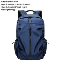 New Waterproof Backpack Men Laptop Bag  Men&#39;s Business Travel Backpack Simple Pu - £116.33 GBP