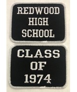 REDWOOD HIGH SCHOOL SEW/IRON PATCH EMBROIDERED YEARBOOK LETTERMAN JACKET... - £13.42 GBP