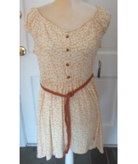 NWT No Boundaries  Hi Lo  Peasant Yellow floral Dress with Belt size 15/17 - $9.99