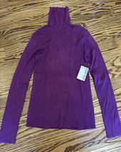 NEW Nine West Ribbed Turtleneck Sweater Purple Size Large NWT - £23.64 GBP