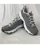 Skechers D&#39;Lites Women&#39;s Size 8.5 Memory Foam Gray White Walking Casual ... - $55.47 CAD