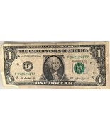 $1 One Dollar Bill 34212427, Bradenton, FL ZIP: 34212 - £3.92 GBP