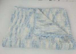 Tiddliwinks Katie Little Kidsline Baby Boy Blanket Blue Marled Scallop C... - $59.37